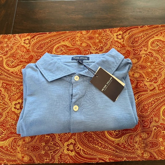 Peter Millar Crown Crafted Men's XL Star Dust Journeyman Polo MSRP $135 - Picture 2 of 7